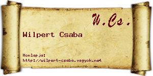 Wilpert Csaba névjegykártya